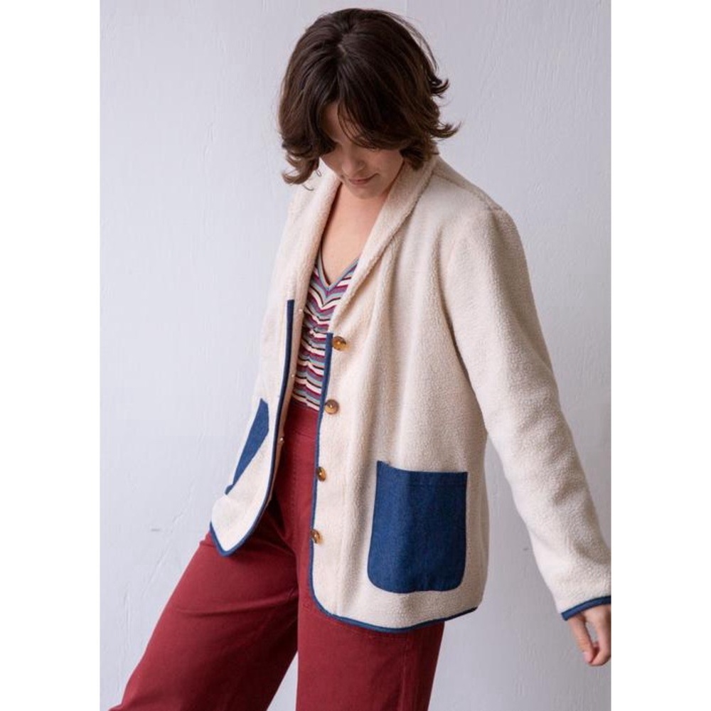 Loup Sherpa Jacket with Denim Pockets